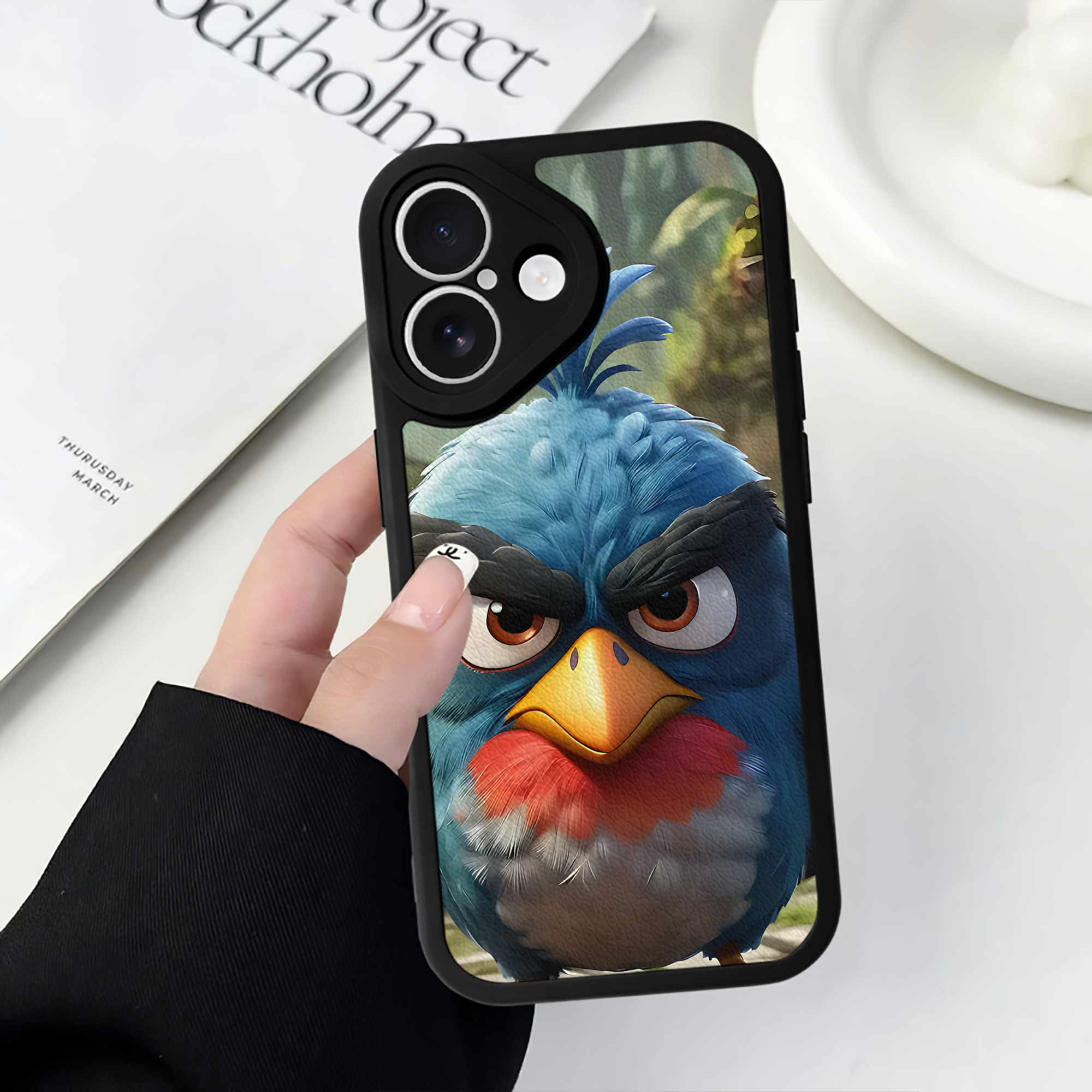 （画像用） Angry Birds アングリーバード 【iPhone 16シリーズ対応】シリコンスマホケース（レザー調） 材質：シリコン